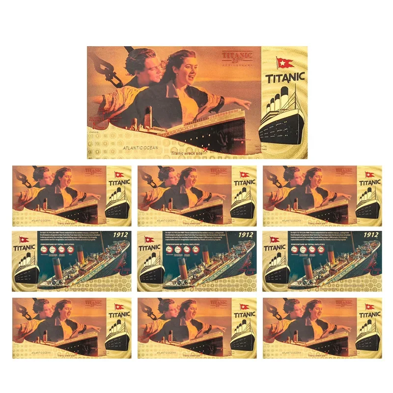 1912 Titanic Gold/silver Plated Challenge Coin Gold Foil Commemorative Banknotes Memory Victims Souvenir Gifts for Collection
1912 Titanic Gold/silver Plated Challenge Coin Gold Foil Commemorative Banknotes Memory Victims Souvenir Gifts for Collection
