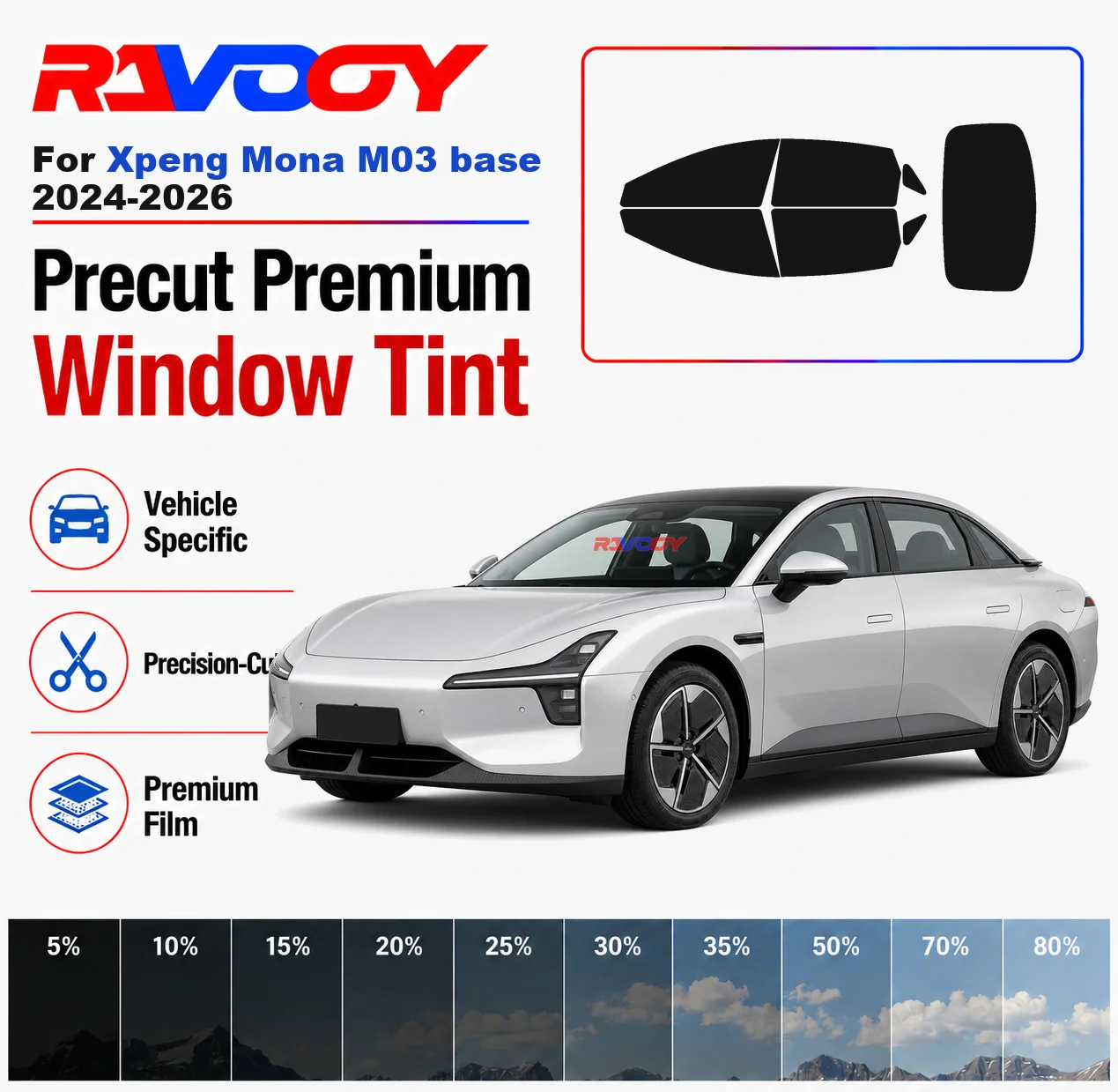 Premium Precut Window Tint Kit Front Rear Windows Rear Windshield For Xpeng Mona M03 base 2024-2026 Car Solar Nano Ceramic Film
Premium Precut Window Tint Kit Front Rear Windows Rear Windshield For Xpeng Mona M03 base 2024-2026 Car Solar Nano Ceramic Film