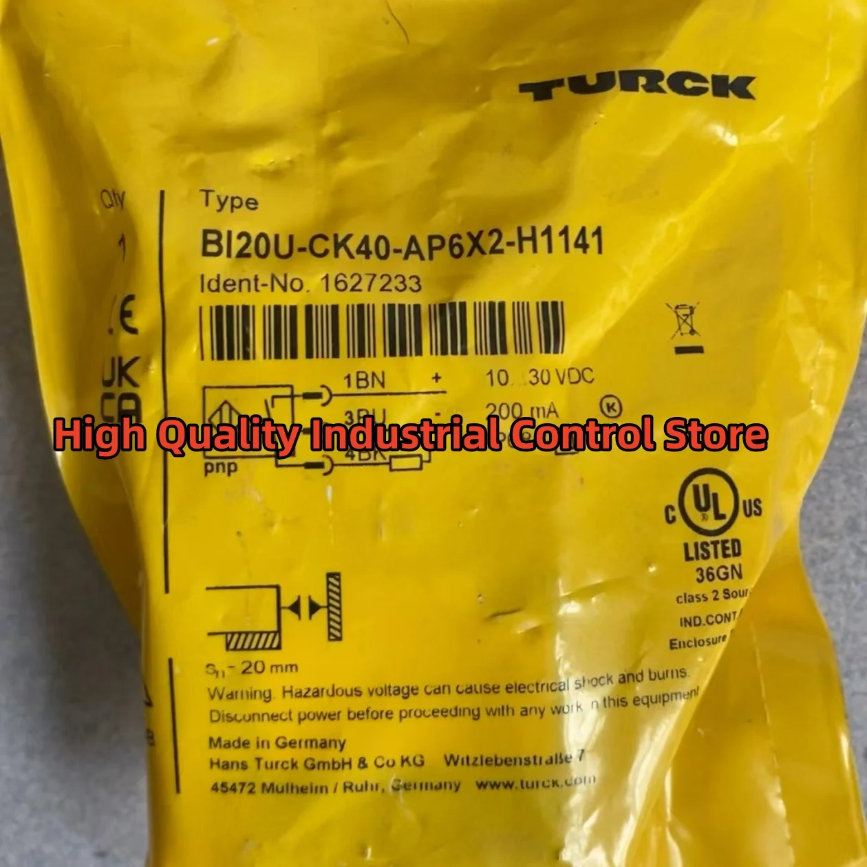 Proximity switch sensor Bi20U-CK40-AP6X2-H1141 BI20R-W30-DAP6X-H1141 new original
Proximity switch sensor Bi20U-CK40-AP6X2-H1141 BI20R-W30-DAP6X-H1141 new original