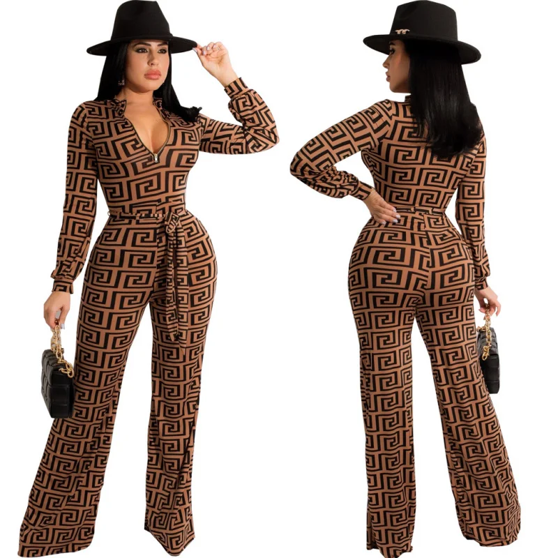 SMR10887 Amazon new Cross-Border European and American Sexy Fashion Digital Printing Long SleeveVCollar Jumpsuit
SMR10887 Amazon new Cross-Border European and American Sexy Fashion Digital Printing Long SleeveVCollar Jumpsuit