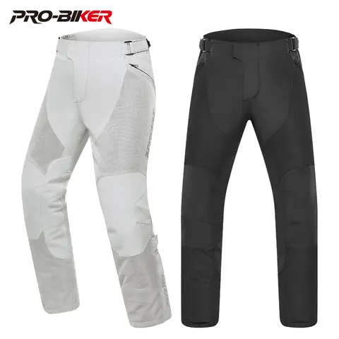 Motorcycle Pants Summer Breathable Outdoor Motocross Riding Pants Anti Fall Windproof Motorbike Pants Built in CE Protectors