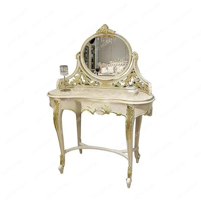 AA solid wood dresser stool combination, European luxury bedroom dressing table simple small dressing table2936
AA solid wood dresser stool combination, European luxury bedroom dressing table simple small dressing table2936