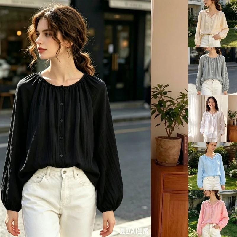 Women's Breathable Cotton Linen Shirt For Summer Vacation Comfortable Casual Long Sleeve Blouse With Soft Touch
Women's Breathable Cotton Linen Shirt For Summer Vacation Comfortable Casual Long Sleeve Blouse With Soft Touch