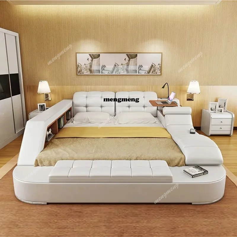 Leather Upholstered Bed Nordic Modern Home Multifunctional Bed Storage Massage Somieres Y Marcos De Cama House
Leather Upholstered Bed Nordic Modern Home Multifunctional Bed Storage Massage Somieres Y Marcos De Cama House