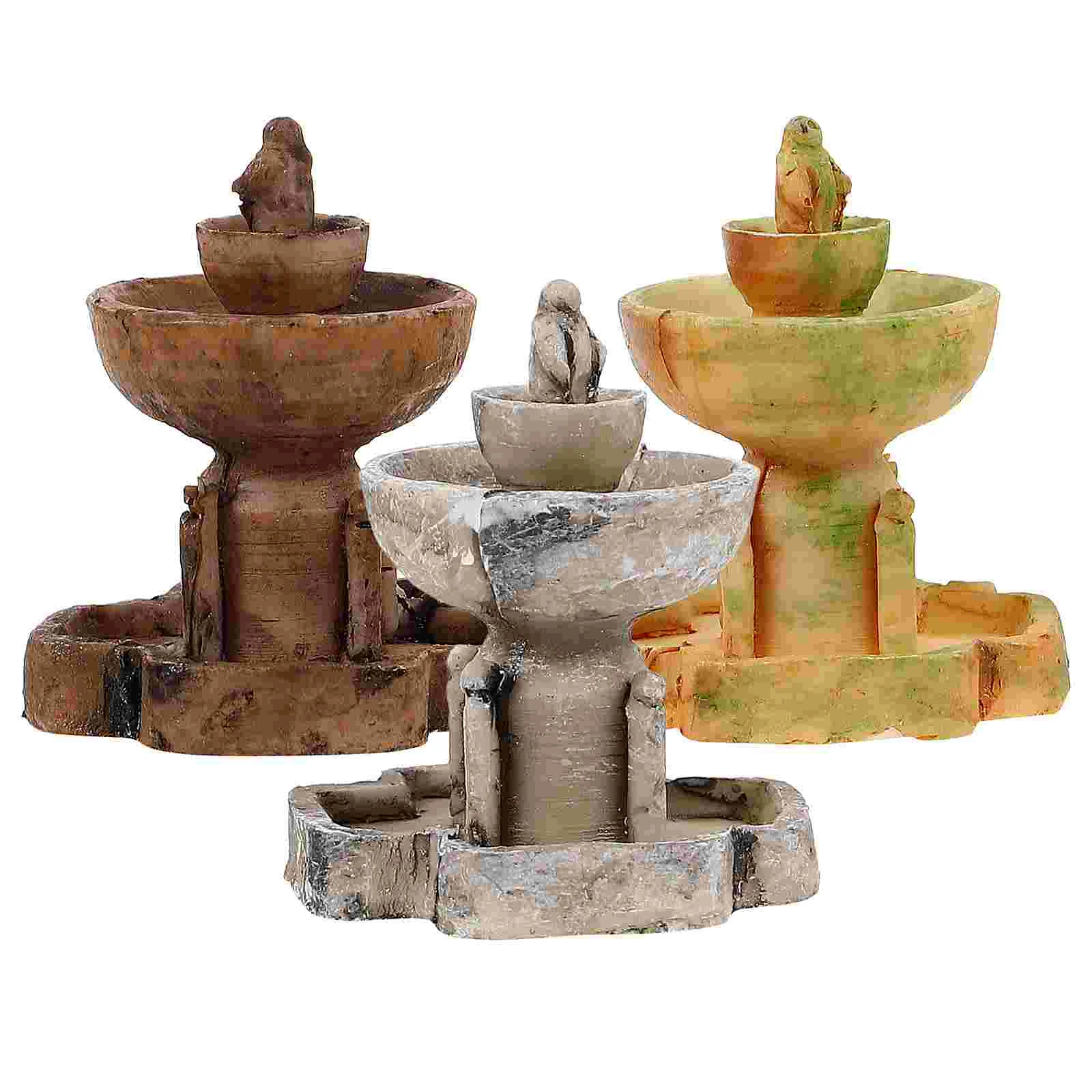 3 Pcs Miniature Fountain Prop Micro Landscape Decorative nament Garden Statues Resin Decoration Sculptures Mini Fountains
3 Pcs Miniature Fountain Prop Micro Landscape Decorative nament Garden Statues Resin Decoration Sculptures Mini Fountains