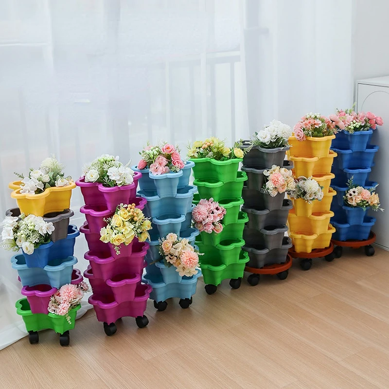 6-Tier Three-dimensional Multilayer Combination Vertical Planter Plastic Flower Pot Strawberry Planter Tower Home Garden
6-Tier Three-dimensional Multilayer Combination Vertical Planter Plastic Flower Pot Strawberry Planter Tower Home Garden