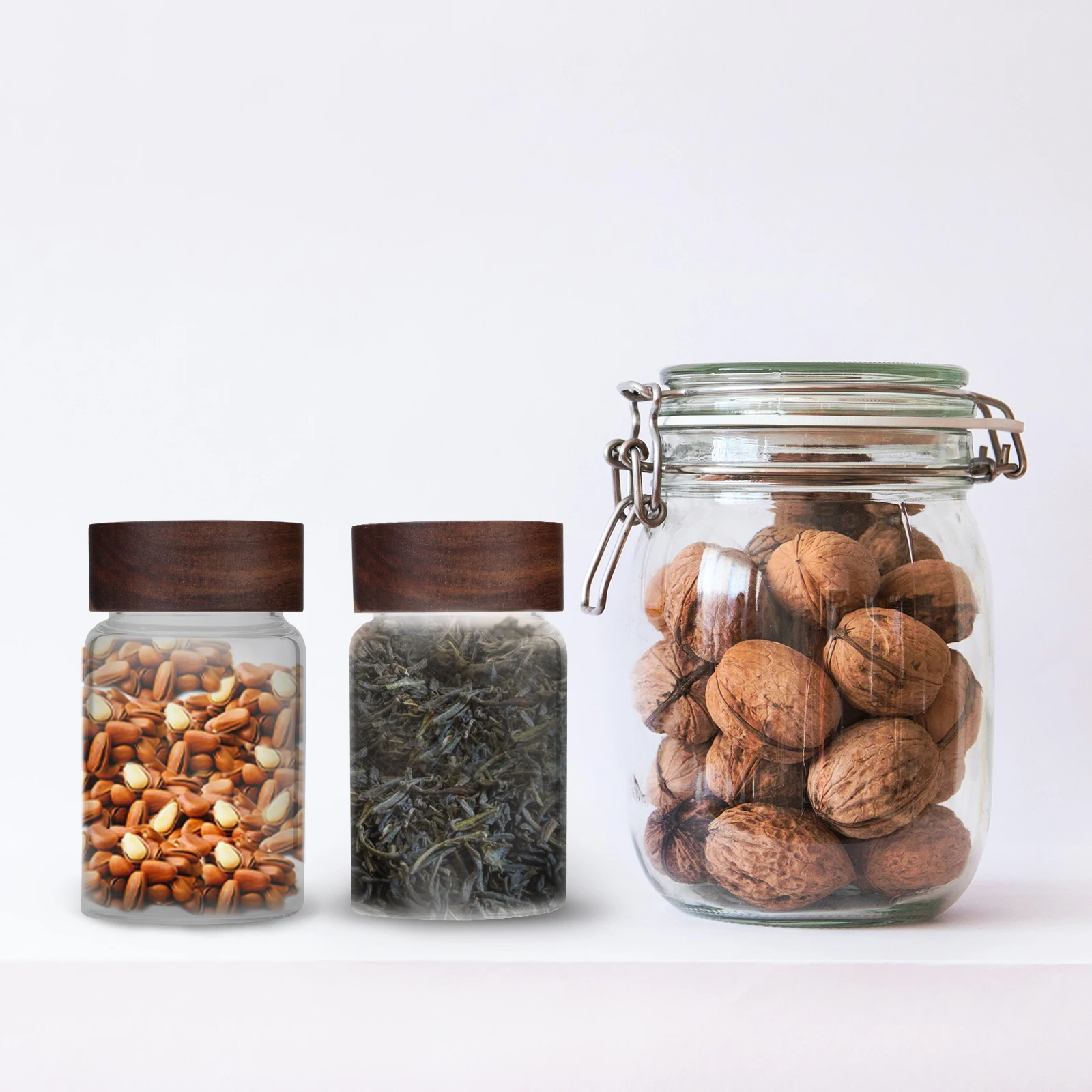 Glass Sealing Food Storage Container Moisture Proof Tea Nut Jar Transparent Honey Cereal Can Tea Holder Snack Cans Milk
Glass Sealing Food Storage Container Moisture Proof Tea Nut Jar Transparent Honey Cereal Can Tea Holder Snack Cans Milk