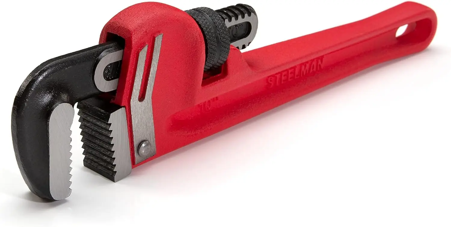 10-Inch Heavy-Duty Cast Iron Straight Handle Pipe Wrench, 1-Pack
10-Inch Heavy-Duty Cast Iron Straight Handle Pipe Wrench, 1-Pack