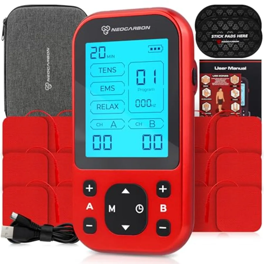 TENS Unit Muscle Stimulator Pro for Back Pain Relief, Shoulder Recovery and Physical Therapy, Electronic Massager hine with PMS
TENS Unit Muscle Stimulator Pro for Back Pain Relief, Shoulder Recovery and Physical Therapy, Electronic Massager hine with PMS