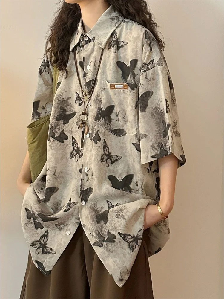 Butterfly Blouse Ladies Long Sleeve Women Shirt Beach Shirts Kawaii Cartoon Summer Clothes Cover-Up Top Casual
Butterfly Blouse Ladies Long Sleeve Women Shirt Beach Shirts Kawaii Cartoon Summer Clothes Cover-Up Top Casual