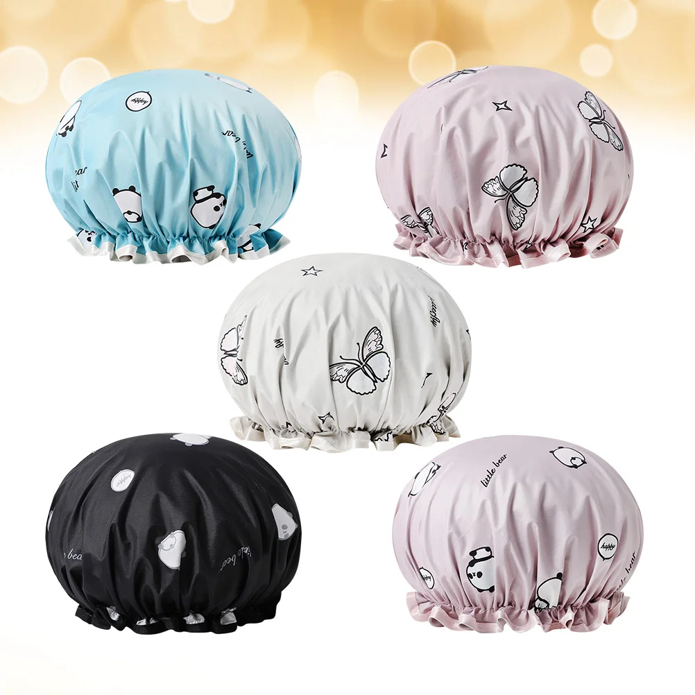 5pcs Shower Caps Waterproof Elasticated Bath Shower Hair Dry Cover Women Salon Hats Bathroom Accessories for Home (Random Color)
5pcs Shower Caps Waterproof Elasticated Bath Shower Hair Dry Cover Women Salon Hats Bathroom Accessories for Home (Random Color)