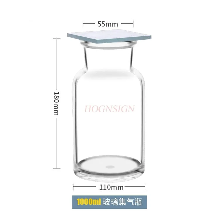 Glass collection bottle Gas collection bottle 1000ml Edge frosted teaching instrument Chemical laboratory glassware 
Glass collection bottle Gas collection bottle 1000ml Edge frosted teaching instrument Chemical laboratory glassware
