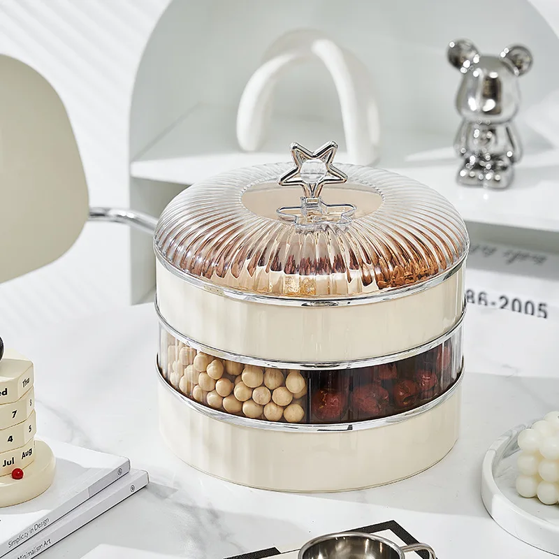 Multi-Layer Fruit Plate, Compartment with Lid, Cream Style, Dried Fruit Box, Living Room, Nuts, Candy Box, Household
Multi-Layer Fruit Plate, Compartment with Lid, Cream Style, Dried Fruit Box, Living Room, Nuts, Candy Box, Household