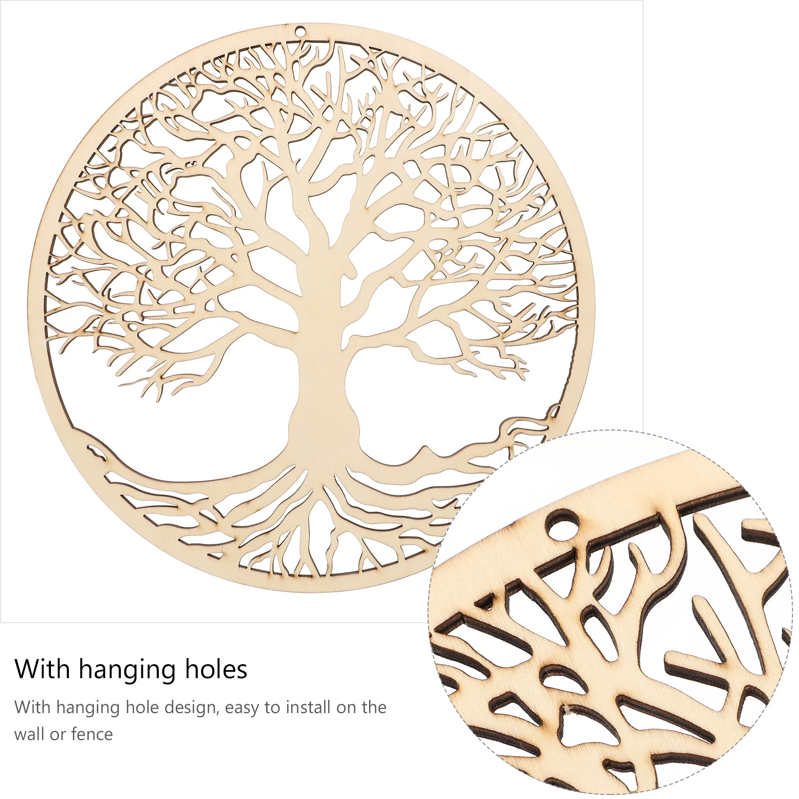 1pc Wooden Pendant Home Decor Wall Hanging Adornment Tree of Life Design Bedroom Living Room Ornament Style
1pc Wooden Pendant Home Decor Wall Hanging Adornment Tree of Life Design Bedroom Living Room Ornament Style