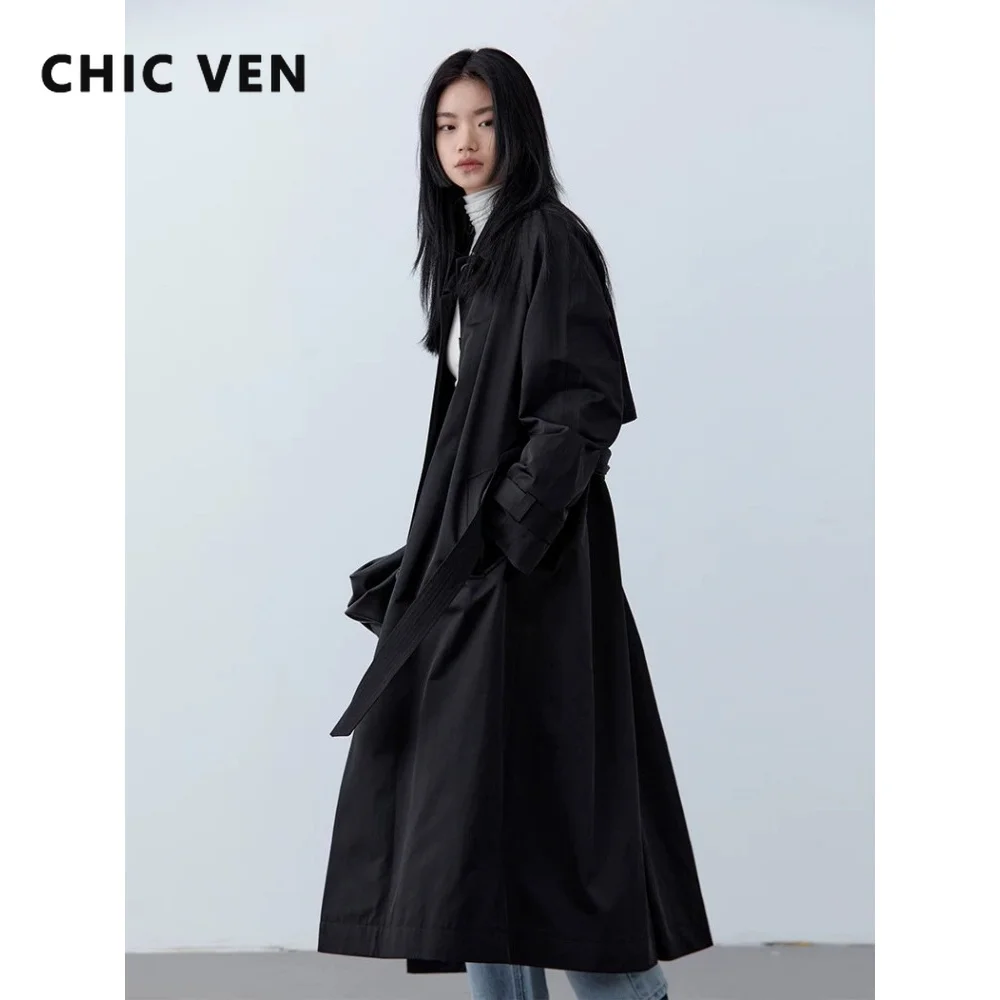 CHIC VEN New Fashion Women Long Windbreaker Trench Coat Loose Casual Lace Up Office Ladies Overcoat Spring Autumn 2026 Clothing
CHIC VEN New Fashion Women Long Windbreaker Trench Coat Loose Casual Lace Up Office Ladies Overcoat Spring Autumn 2026 Clothing