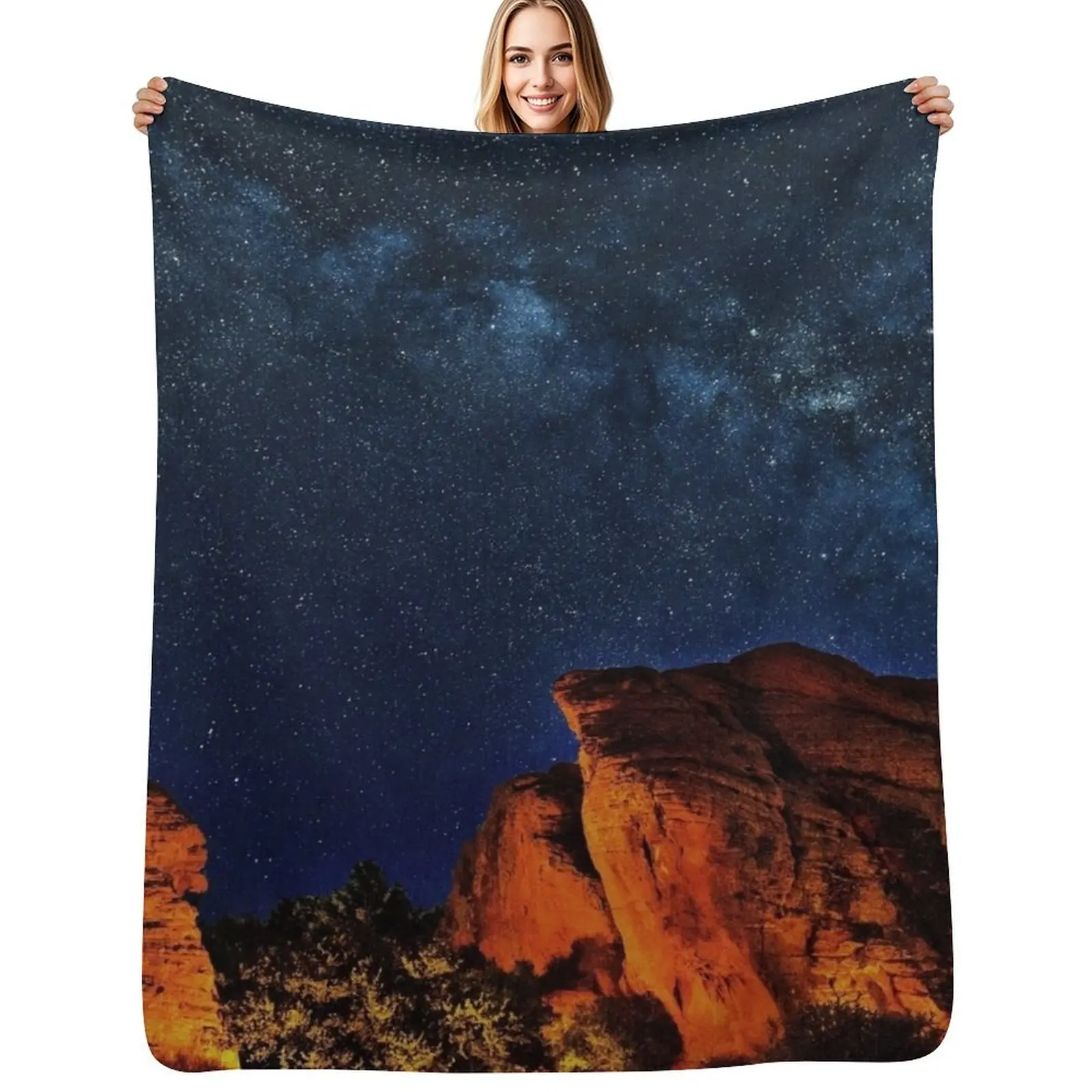 Scenic Milky Way Galaxy at the Grand Canyon Throw Blanket Air Conditioner Soft Blanket for Office Home
Scenic Milky Way Galaxy at the Grand Canyon Throw Blanket Air Conditioner Soft Blanket for Office Home