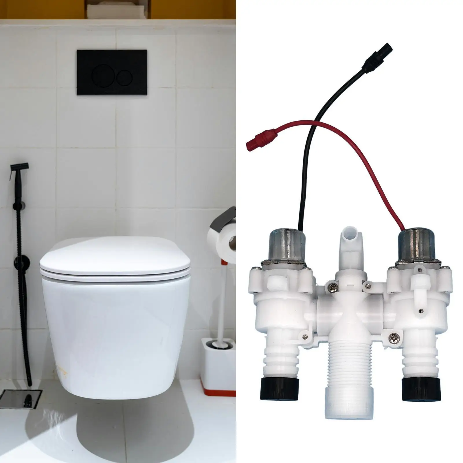 Household Toilet Solenoid Valve Plastic Tankless Repair Kit Simple Install Flushing Valve Replacement Part for Smart Toilet Seat
Household Toilet Solenoid Valve Plastic Tankless Repair Kit Simple Install Flushing Valve Replacement Part for Smart Toilet Seat