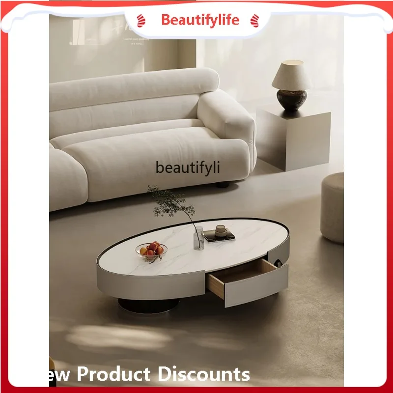 A506 Modern minimalist coffee table rock slab oval Italian minimalist living room home TV cabinet combination
A506 Modern minimalist coffee table rock slab oval Italian minimalist living room home TV cabinet combination