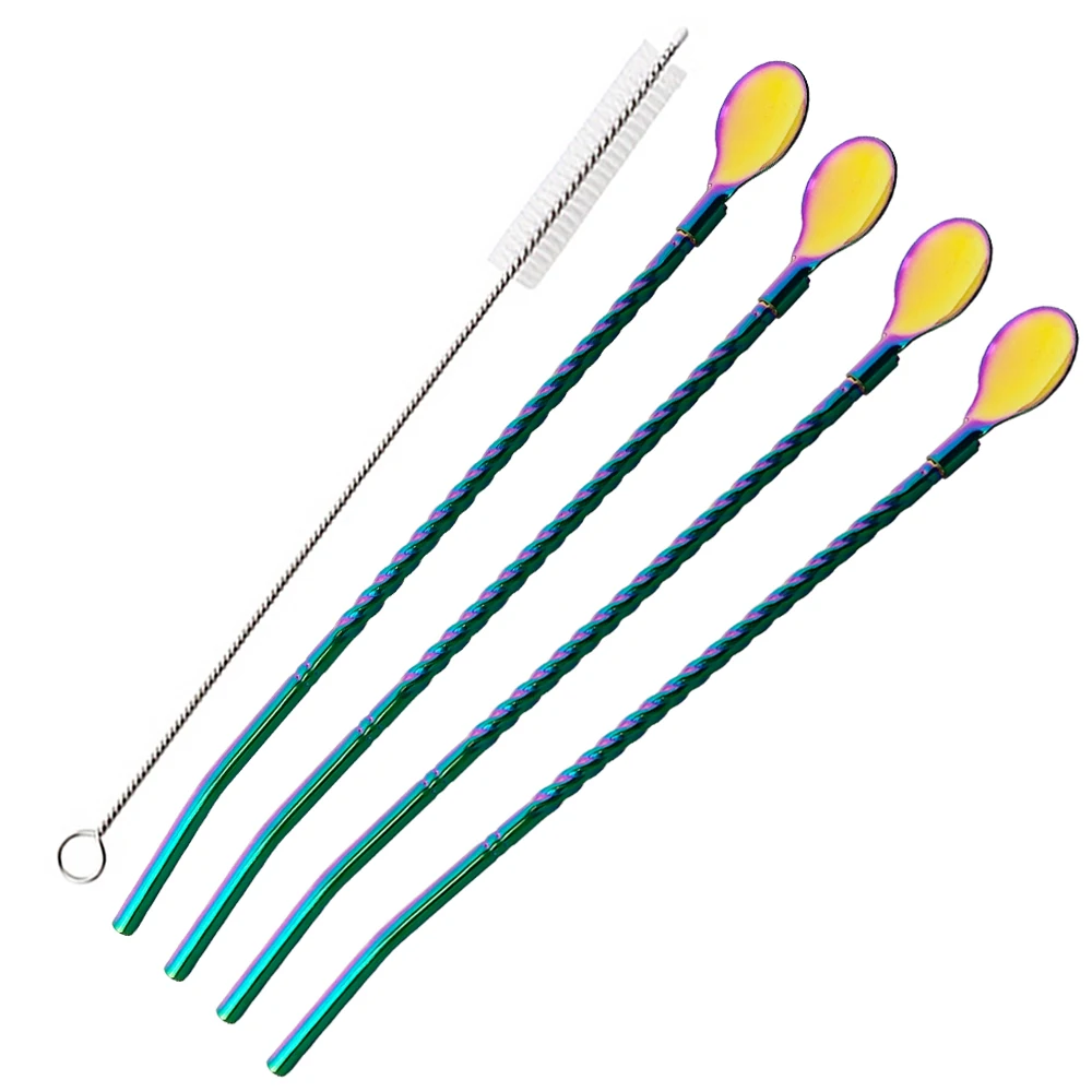 5 шт. многоразовая соломенная ложка из нержавеющей стали, металлическая красочная соломинка для коктейлей, соломинка для питья, ложка для молочного бара, аксессуар для перемешивания кофе
5 шт. многоразовая соломенная ложка из нержавеющей стали, металлическая красочная соломинка для коктейлей, соломинка для питья, ложка для молочного бара, аксессуар для перемешивания кофе