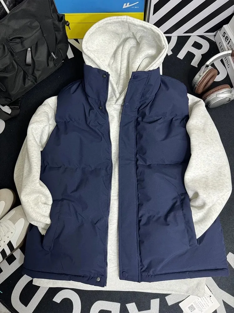 Синий американский пуховый жилет, мужская осенне-зимняя верхняя одежда, многослойное молодежное хлопковое пальто, повседневное модное
Синий американский пуховый жилет, мужская осенне-зимняя верхняя одежда, многослойное молодежное хлопковое пальто, повседневное модное