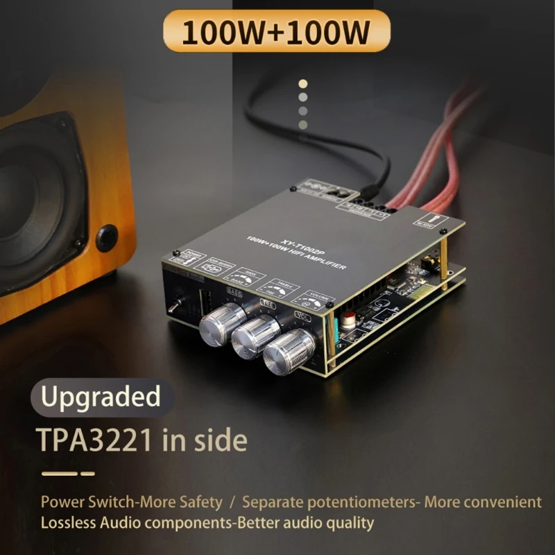 Плата цифрового усилителя LTY T1002P 100 Вт x2 TPA3221 и 3116, мощный выход и регулировка высоких частот для домашнего кинотеатра
Плата цифрового усилителя LTY T1002P 100 Вт x2 TPA3221 и 3116, мощный выход и регулировка высоких частот для домашнего кинотеатра