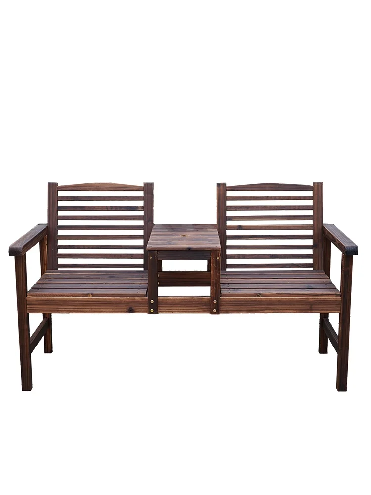 Antiseptic wood tables and chairs Outdoor courtyard Double backrest chair Carbonized solid wood coffee table stool Balcony
Antiseptic wood tables and chairs Outdoor courtyard Double backrest chair Carbonized solid wood coffee table stool Balcony