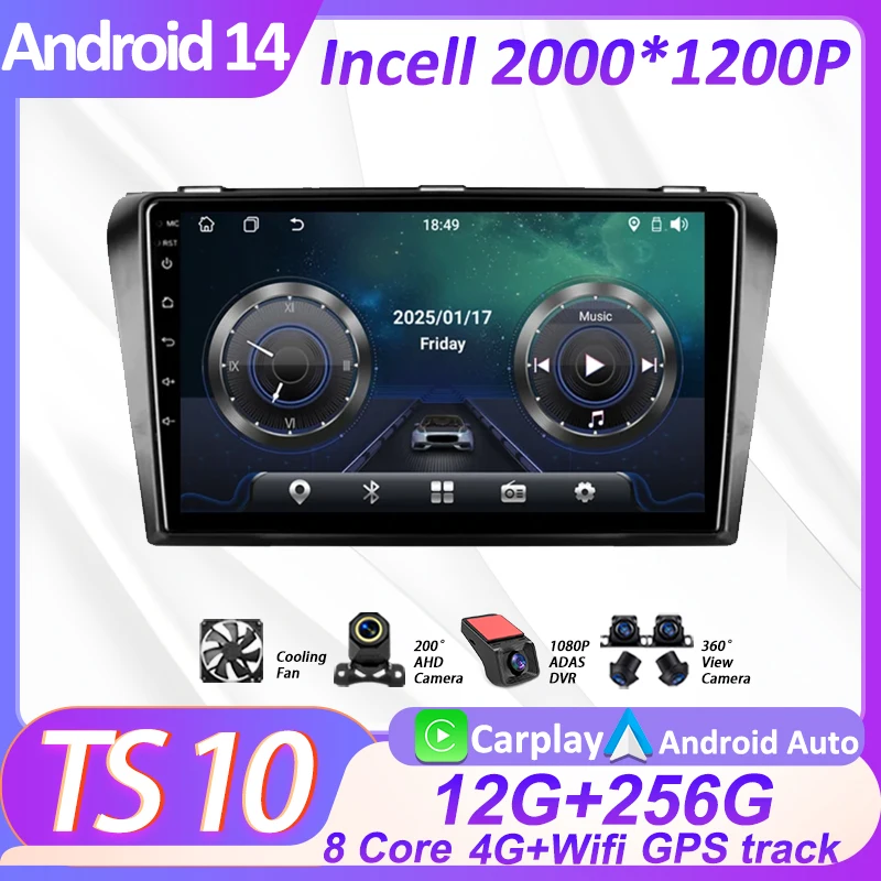Wireless Android Auto Car Radio Player For Mazda 3 I For Mazda3 BK 2003 -2009 AutoMotive CarPlay Monitor Touch Screen BT 5G Wifi
Wireless Android Auto Car Radio Player For Mazda 3 I For Mazda3 BK 2003 -2009 AutoMotive CarPlay Monitor Touch Screen BT 5G Wifi