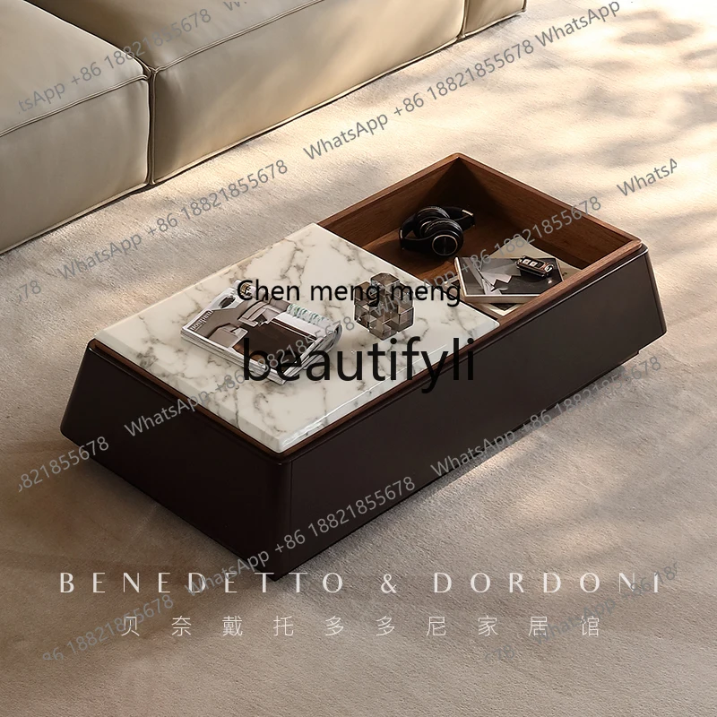 Light luxury marble coffee table living room Italian modern minimalist style designer high-end storage solid wood coffee table
Light luxury marble coffee table living room Italian modern minimalist style designer high-end storage solid wood coffee table