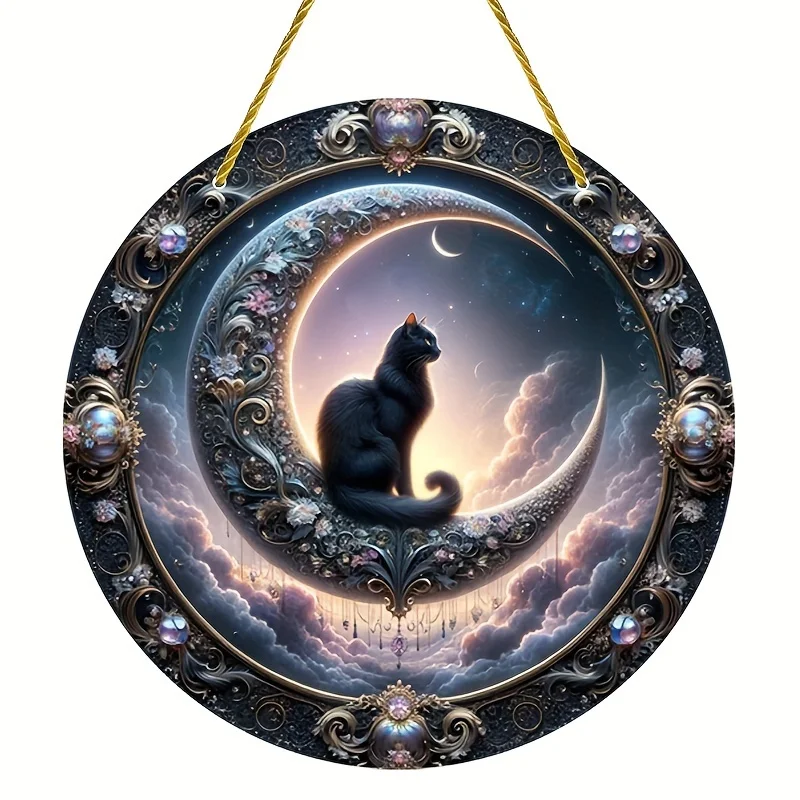 Witch Black Cat Sun Catcher, Moon Round Acrylic Sign, Hanging Ornaments, Round Sign, Windows, Porch, Walls, Home Decor
Witch Black Cat Sun Catcher, Moon Round Acrylic Sign, Hanging Ornaments, Round Sign, Windows, Porch, Walls, Home Decor