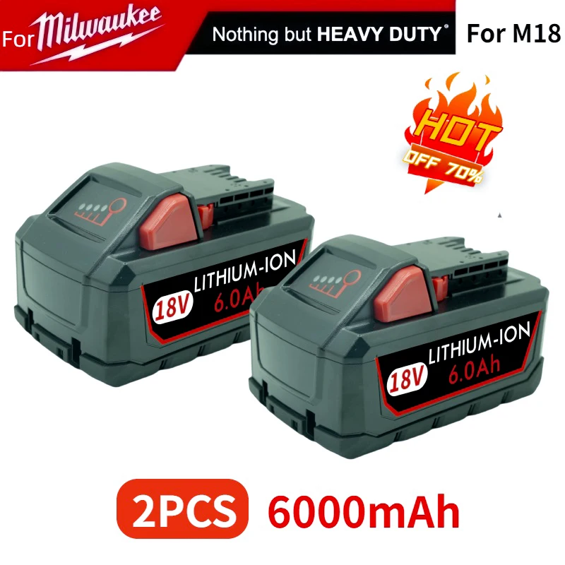 For Milwaukee for M18 18V rechargeable lithium battery for M18B6 6.0Ah with anti-counterfeiting label for Milwaukee tool battery
For Milwaukee for M18 18V rechargeable lithium battery for M18B6 6.0Ah with anti-counterfeiting label for Milwaukee tool battery