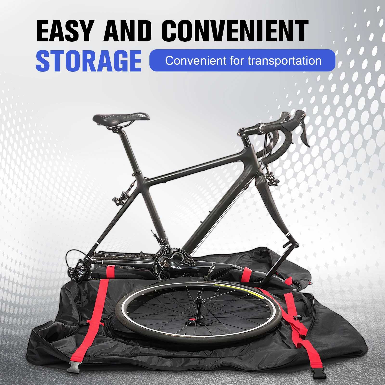 1680D Oxford Cloth Bicycle Transport Bag Transport Bicycle Storage Carry Bag for Mountain Bike Road Bike E-bike
1680D Oxford Cloth Bicycle Transport Bag Transport Bicycle Storage Carry Bag for Mountain Bike Road Bike E-bike