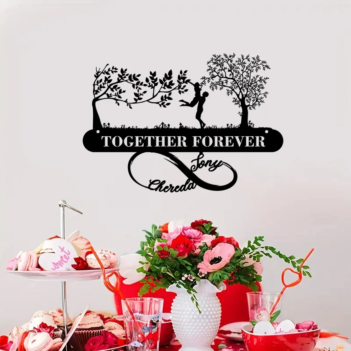 Custom Infinity Couple Custom Sign Love Always Forever Metal Home Decor Love Decor Gift for Her Unique Home Gift Wedding Gift
Custom Infinity Couple Custom Sign Love Always Forever Metal Home Decor Love Decor Gift for Her Unique Home Gift Wedding Gift