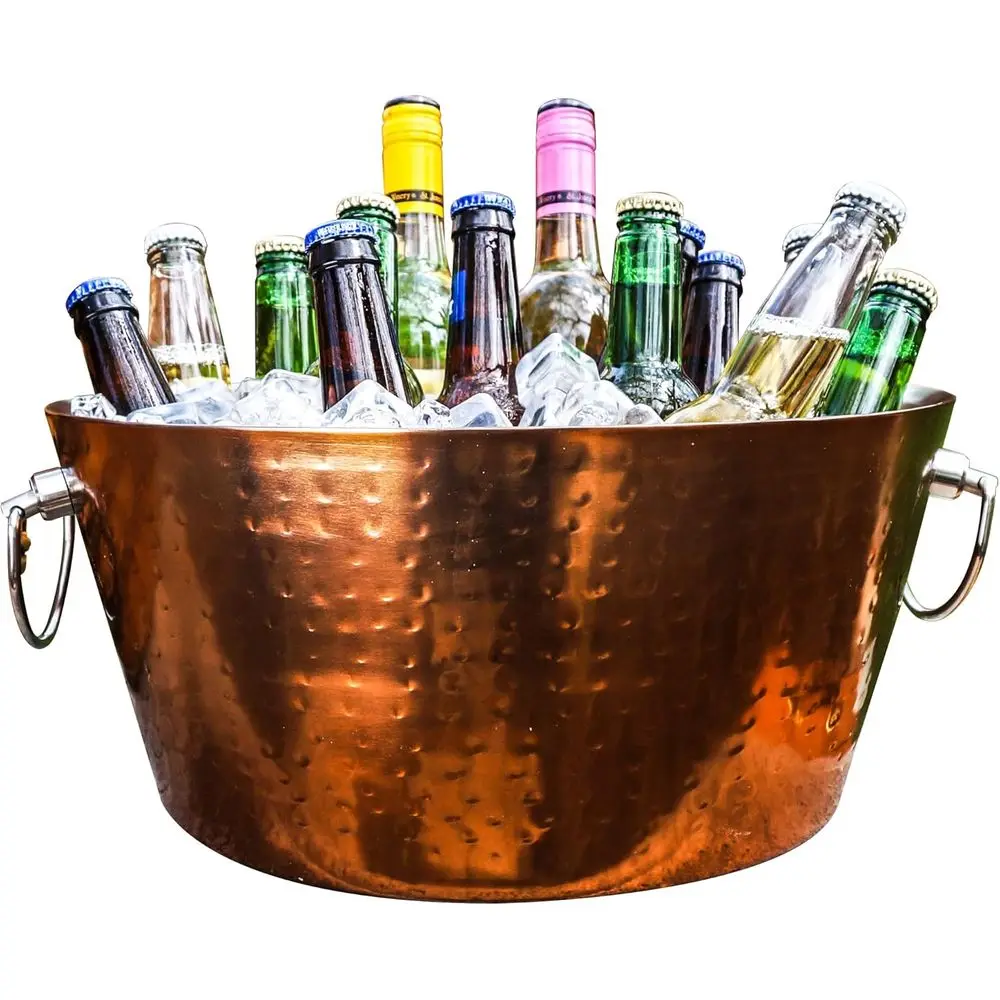 Double Walled Rose Copper Ice Bucket, 12 Quarts, Perfect for Parties and Wine Cooling
Double Walled Rose Copper Ice Bucket, 12 Quarts, Perfect for Parties and Wine Cooling