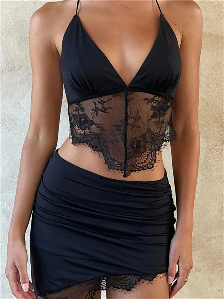 Insglas Lace 2 Piece Set Patchwork Women Sexy Club Elegant Halter Tops+Irregular Peach Hip Skirts Matching Streetwear Outfits
Insglas Lace 2 Piece Set Patchwork Women Sexy Club Elegant Halter Tops+Irregular Peach Hip Skirts Matching Streetwear Outfits