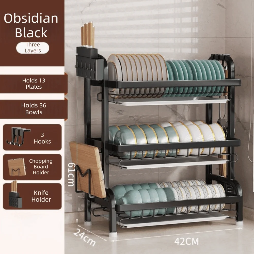 Multi-layer Structure Countertop Kitchen Storage Rack Stable Structure Compact Design Multifunctional Utensil Holder
Multi-layer Structure Countertop Kitchen Storage Rack Stable Structure Compact Design Multifunctional Utensil Holder