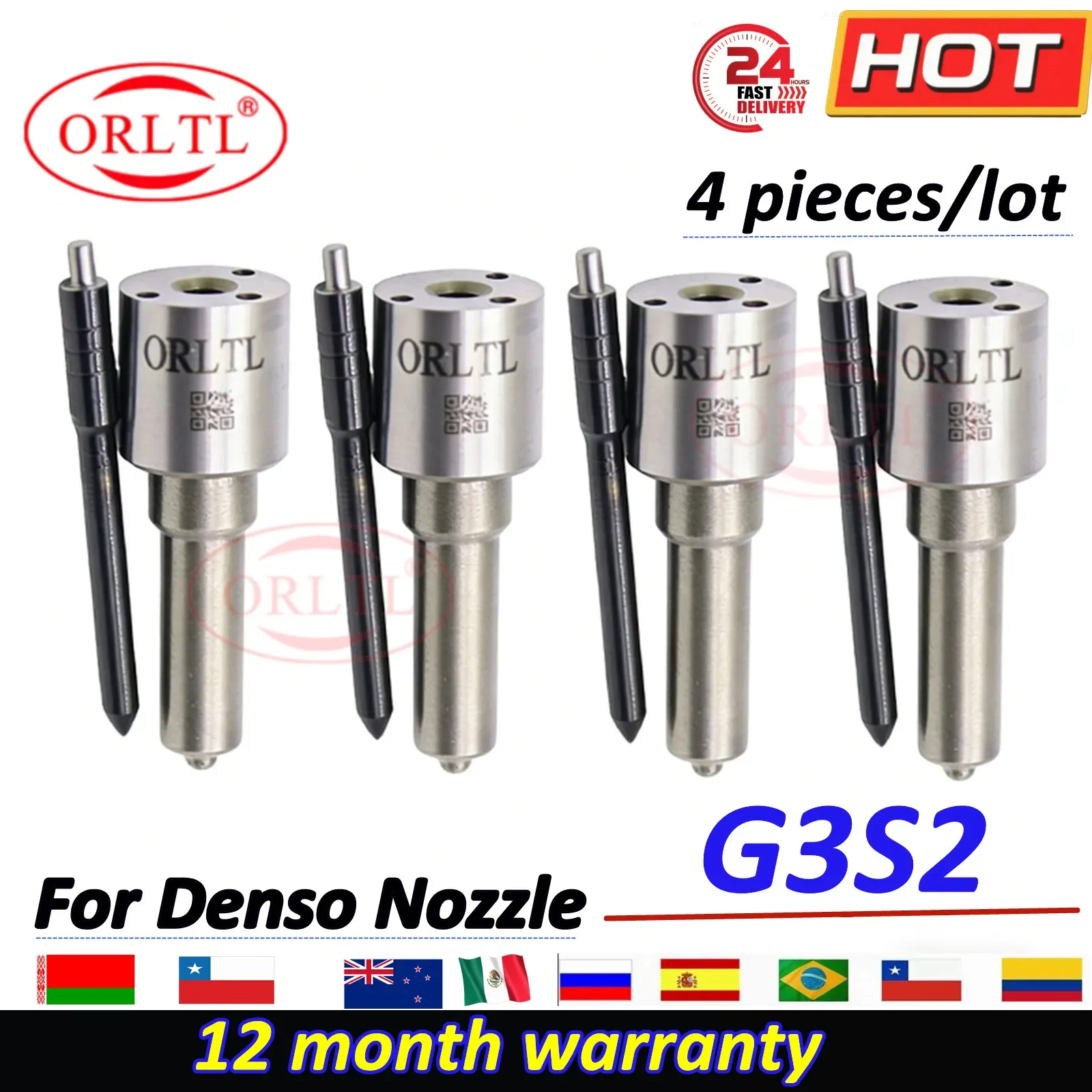 4PCS 23670-30190 Common Rail Diesel Injector Nozzle G3S2 Fuel Spray Nozzle 2367030190 G3S2 For Toyota 5365904 5296723 5284106
4PCS 23670-30190 Common Rail Diesel Injector Nozzle G3S2 Fuel Spray Nozzle 2367030190 G3S2 For Toyota 5365904 5296723 5284106