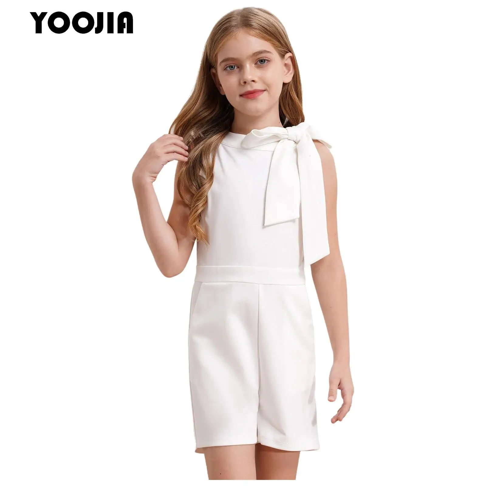 Kid Girl Bodysuit Sleeveless Strap Bow Prom Party Rompers Wide Leg Bell Bottom Formal Shorts Jumpsuit for Cocktail Wedding
Kid Girl Bodysuit Sleeveless Strap Bow Prom Party Rompers Wide Leg Bell Bottom Formal Shorts Jumpsuit for Cocktail Wedding