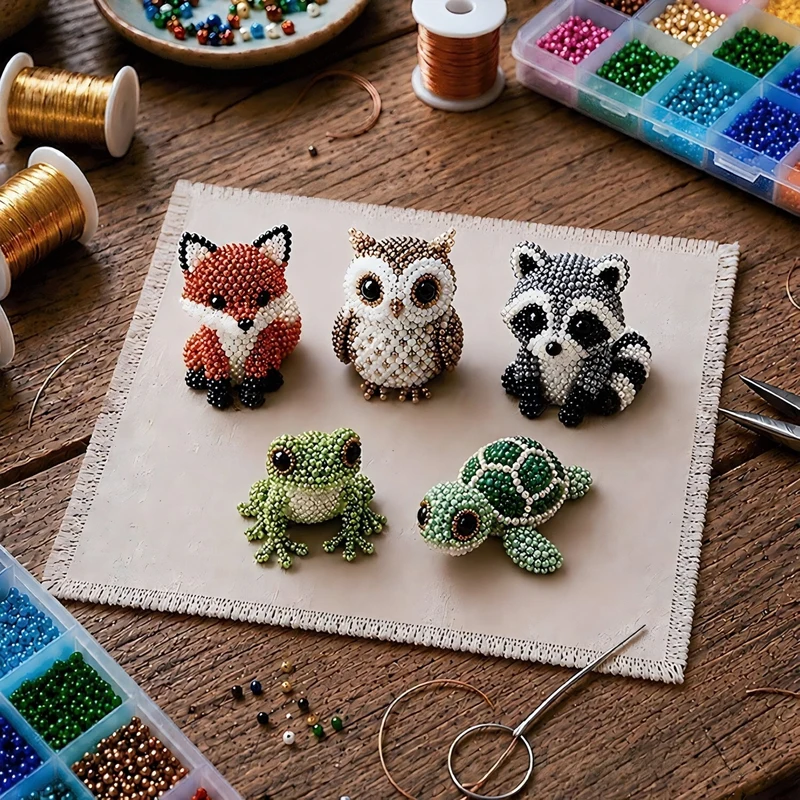Cute Animal Beading Craft Kit Diy Beaded Animal Figurine Set Fox/owl/raccoon/frog/turtle Bead Craft Supplies For Home Decor
Cute Animal Beading Craft Kit Diy Beaded Animal Figurine Set Fox/owl/raccoon/frog/turtle Bead Craft Supplies For Home Decor
