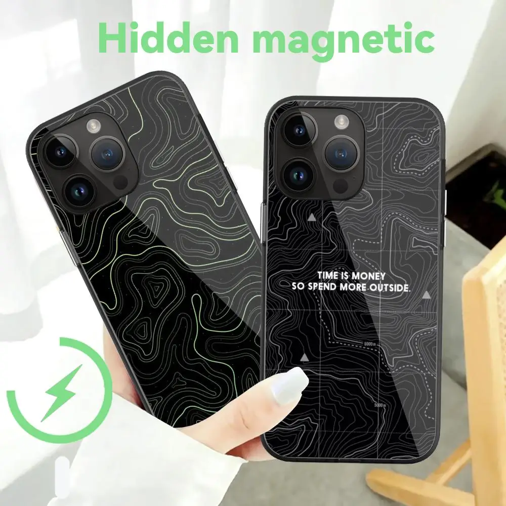 Geographic Contours Phone Case For iPhone 15 Pro Max 14 13 12 11 Mini Plus Hidden magnetic Black Glass Cases
Geographic Contours Phone Case For iPhone 15 Pro Max 14 13 12 11 Mini Plus Hidden magnetic Black Glass Cases