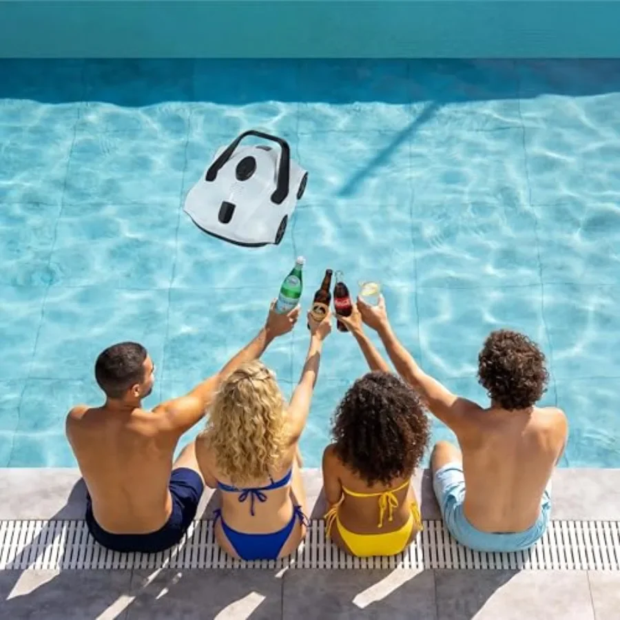 Above Ground Pool Robotic Cleaner: Cordless, Lightweight, Blue, 130-Min Runtime Self-Charging for 860 Sq. Ft.
Above Ground Pool Robotic Cleaner: Cordless, Lightweight, Blue, 130-Min Runtime Self-Charging for 860 Sq. Ft.