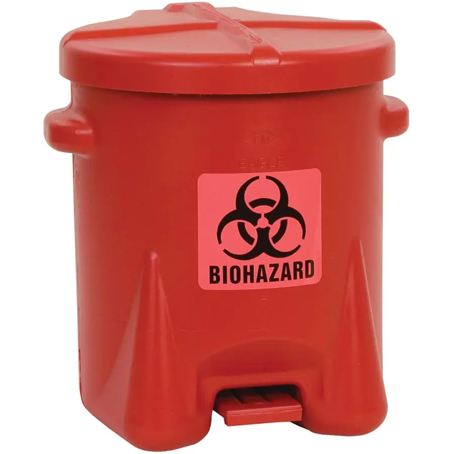 6 Gallon Biohazard Trash Can with FootOperated SelfClosing Lid, 16.5 x 13.5 x 16, Made in The USA from HighDensity Polyethylene,
6 Gallon Biohazard Trash Can with FootOperated SelfClosing Lid, 16.5 x 13.5 x 16, Made in The USA from HighDensity Polyethylene,