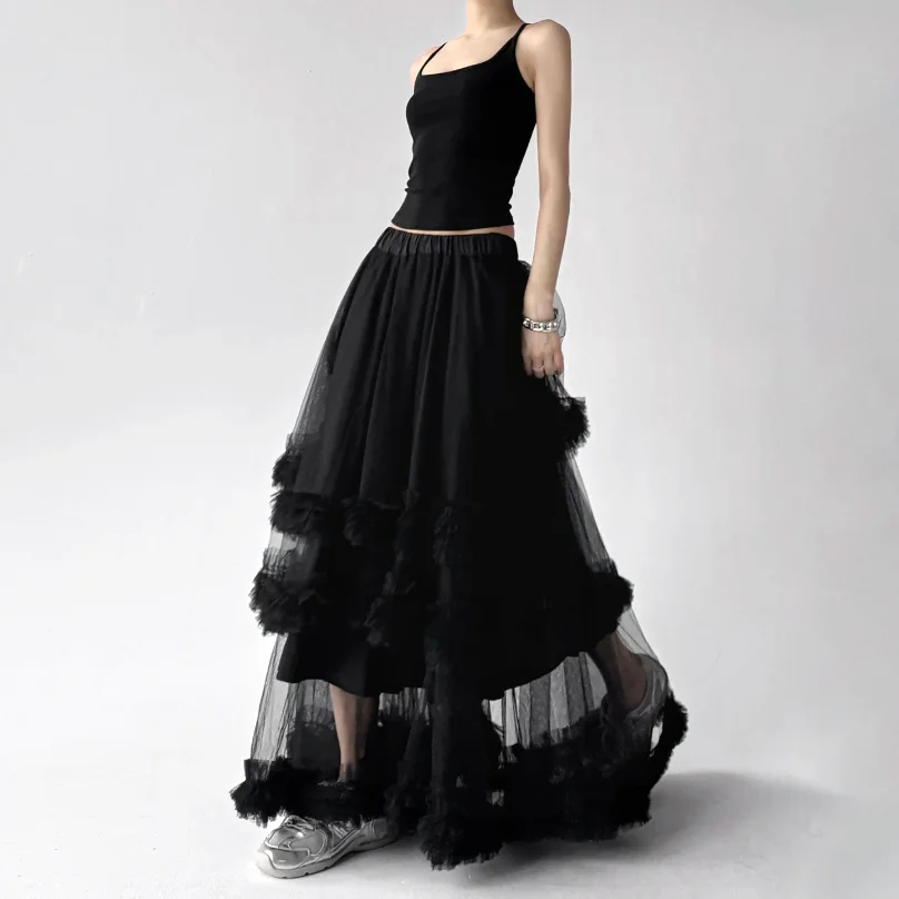 Bla Cake Skirt Women's Spring Summer New Design Tulle Flared Skirt Drapey f Skirt Asymmetric High Waist Loose Fit A-Line...
Bla Cake Skirt Women's Spring Summer New Design Tulle Flared Skirt Drapey f Skirt Asymmetric High Waist Loose Fit A-Line...