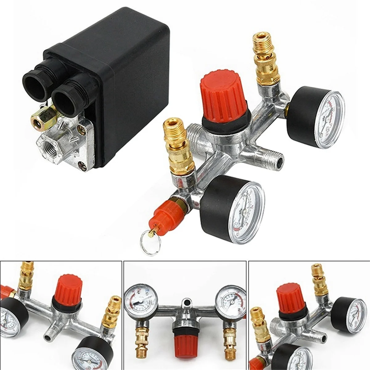 A76K 175Psi 12Bar 230V 16A Air Compressor Pressure ON/OFF Switch Control Valve Knob
A76K 175Psi 12Bar 230V 16A Air Compressor Pressure ON/OFF Switch Control Valve Knob