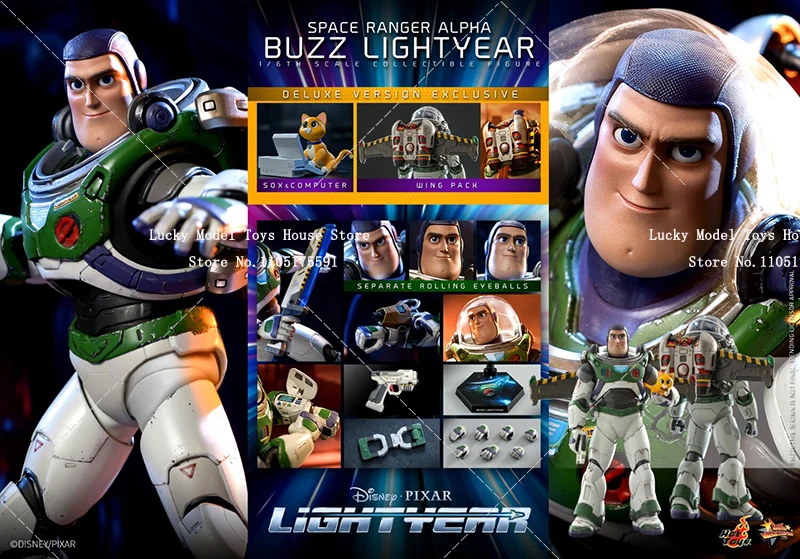 HOTTOYS HT MMS635 Deluxe Version 1/6 Buzz Lightyear Space Ranger Alpha Movable Body Design 12inch Full Set Action Figure Collect
HOTTOYS HT MMS635 Deluxe Version 1/6 Buzz Lightyear Space Ranger Alpha Movable Body Design 12inch Full Set Action Figure Collect