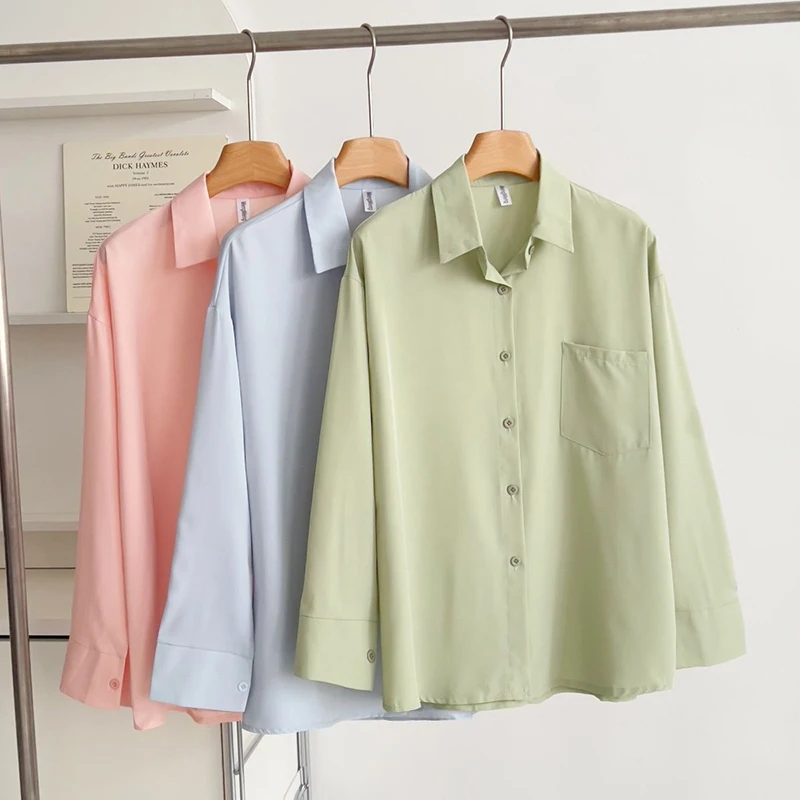 Summer Thin Chiffon Sunscreen Blouse Women Summer Loose Long Sleeve Button Shirts Korean Chic Lazy Style Lapel Tops New
Summer Thin Chiffon Sunscreen Blouse Women Summer Loose Long Sleeve Button Shirts Korean Chic Lazy Style Lapel Tops New