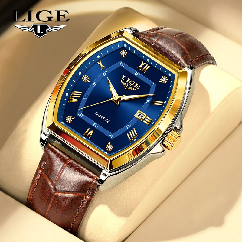 LIGE Brown Leather Men's Watches Luxury Gold Dial Sport Quartz Watches Waterproof Luminous Calendar Business Watch For Man Gife
LIGE Brown Leather Men's Watches Luxury Gold Dial Sport Quartz Watches Waterproof Luminous Calendar Business Watch For Man Gife