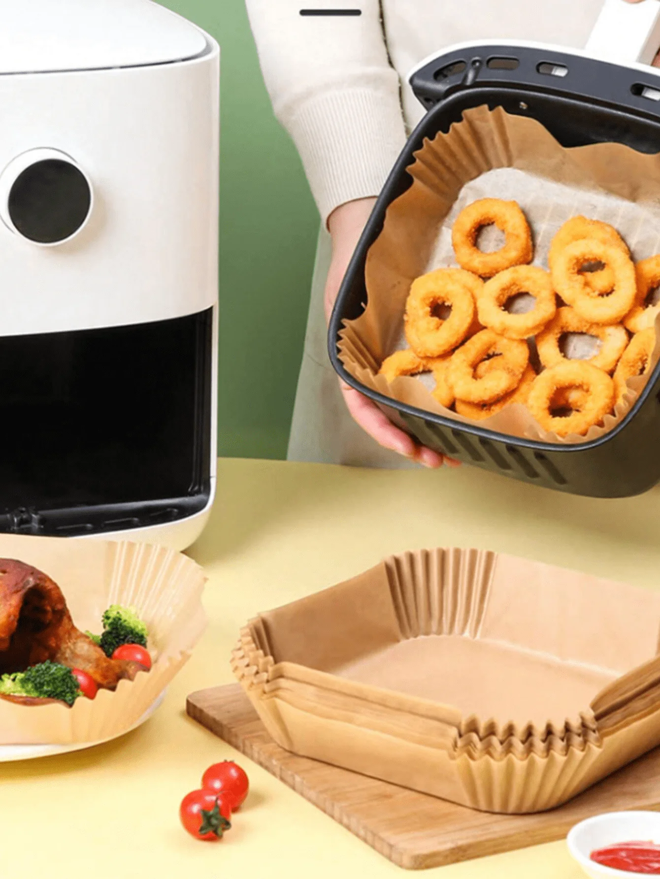 100pcs Paper Air Fryer Liners, 6-Inch Non-Stick Circular Baking Paper, Compatible With Most Air Fryers
100pcs Paper Air Fryer Liners, 6-Inch Non-Stick Circular Baking Paper, Compatible With Most Air Fryers