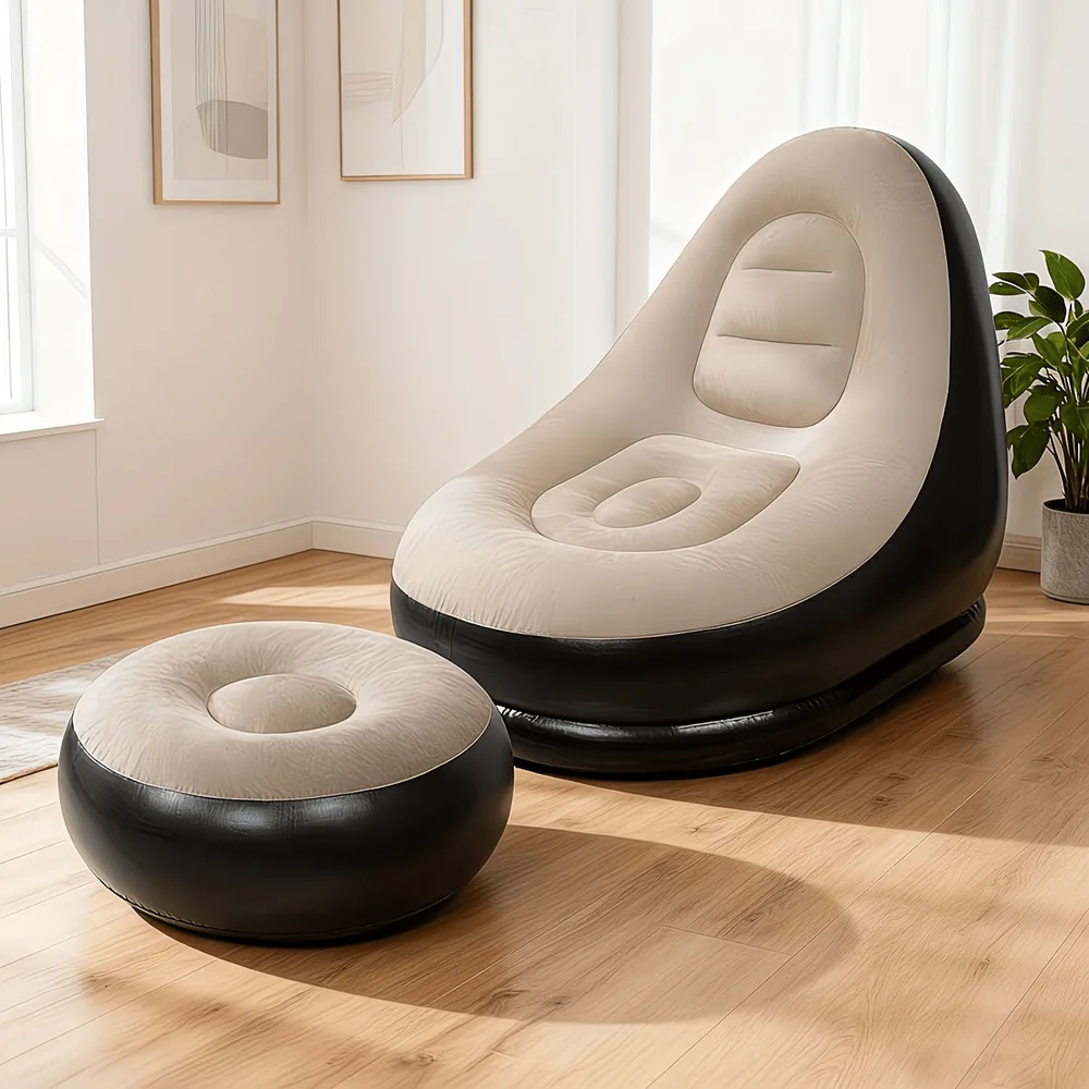 Set Portable Inflatable Slouchy Sofa, Suitable For Home Outdoor Camping, Plush Sofa Bed With Footrest, Movable
Set Portable Inflatable Slouchy Sofa, Suitable For Home Outdoor Camping, Plush Sofa Bed With Footrest, Movable