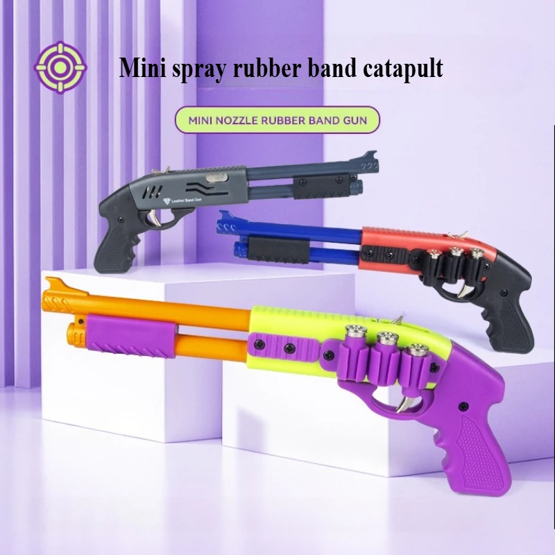 Mini Spray Gun 8 Bursts Alloy + Plastic Rubber Band Gun Miniature Model Ornaments Decompression Small Toy Men's Gift
Mini Spray Gun 8 Bursts Alloy + Plastic Rubber Band Gun Miniature Model Ornaments Decompression Small Toy Men's Gift