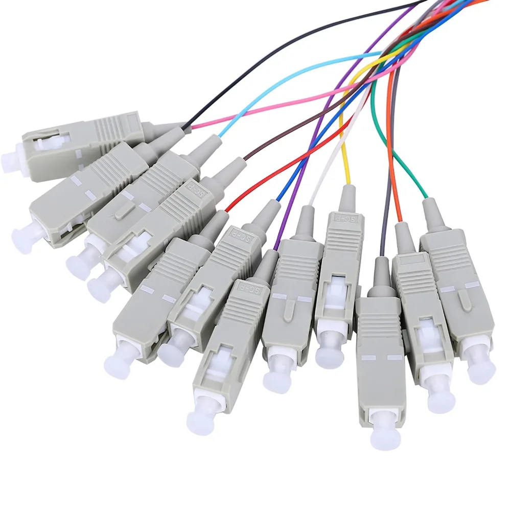 SC/UPC Fiber Pigtail Cable 12Pole 62.5/125 SC/UPC Multimode Fiber Multimode with PVC Shell Multimode Pigtail